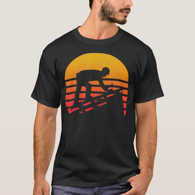 Camiseta Vintage Retro Sunset Roofer (Frente)