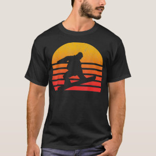 Camiseta Vintage Retro Sunset Snowboard 