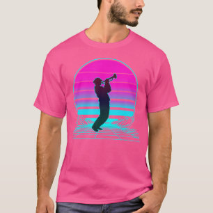 Camiseta Vintage Retro Sunset Trumpet