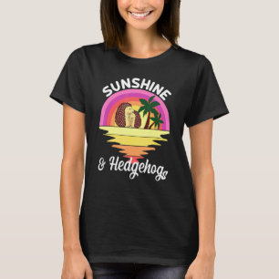 Camiseta Vintage Retro Sunshine E Hedgehogs Hedgie Girl P