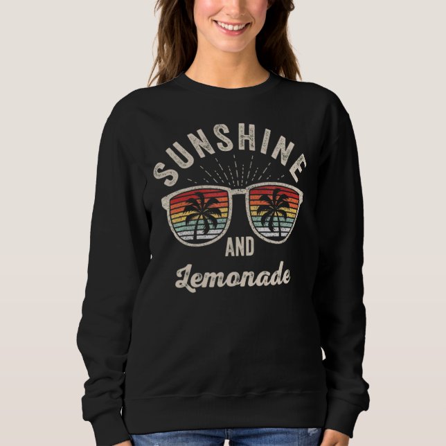 Camiseta Vintage Retro Sunshine E Lemonade Summer (Frente)