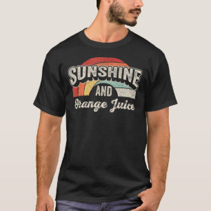Camiseta Vintage Retro Sunshine E Orange Juice Summer