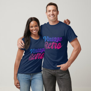 Camiseta Vintage Retro Typografia Design -