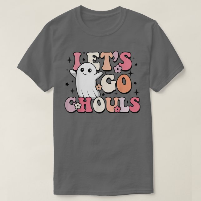 Camiseta Vintage Retro Vamos Go Ghouls Halloween Cos (Frente do Design)