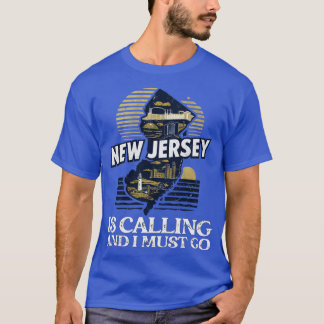 Camiseta Vintage Retro Viagem Slogan New Jersey está chaman