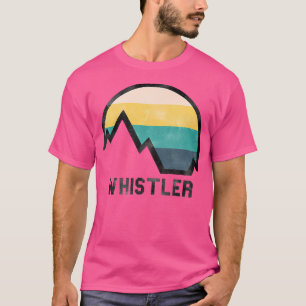 Camiseta Vintage Retro Whistler Canadá Caminhando