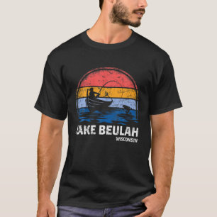 Camiseta Vintage Retro Wisconsin Beulah Lake Summer Fish