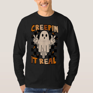 Camiseta Vintage Retro Xadrez Espantalho Fantasma Hallowee