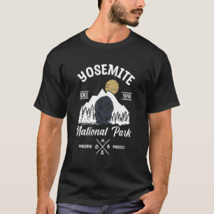 Camiseta Vintage Retro Yosemite National Park Hiking 1