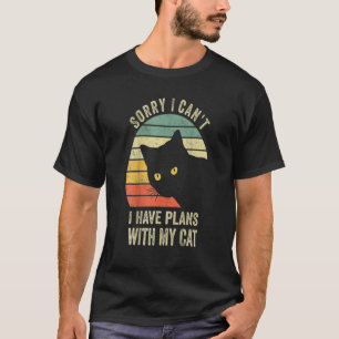 Camiseta Vintage Retroativa Desculpe não ter planos com meu