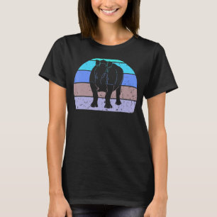 Camiseta Vintage Rhino Retro Rhino Silhouette Animal 60s