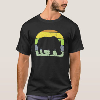 Camiseta Vintage Rhino Retro Rhino Silhouette Zoo Animal Lo