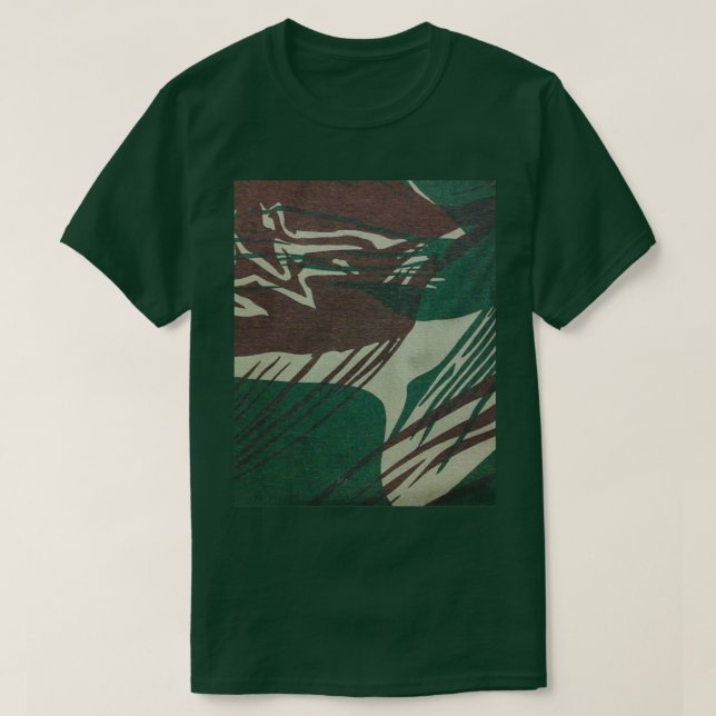 Camiseta Vintage Rhodesian Brushstroke Camouflage (Frente do Design)