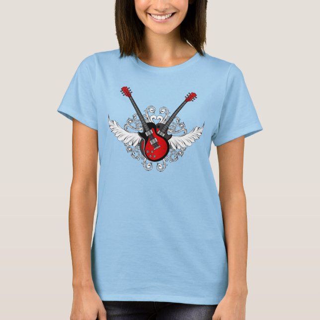 Camiseta Vintage Rock 'n' Roll Guitars (Frente)