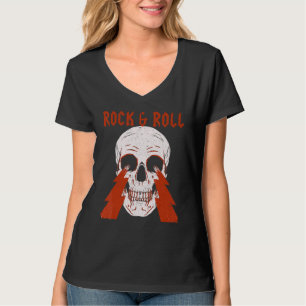 Camiseta Vintage Rock N Roll Music Concert With Skull Light