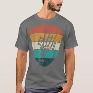 Camiseta Vintage Rock & Roll Skeleton Hand Guitar Music Lov