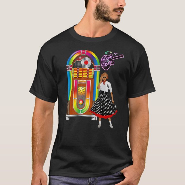 Camiseta Vintage Rockabilly Jukebox 1 (Frente)