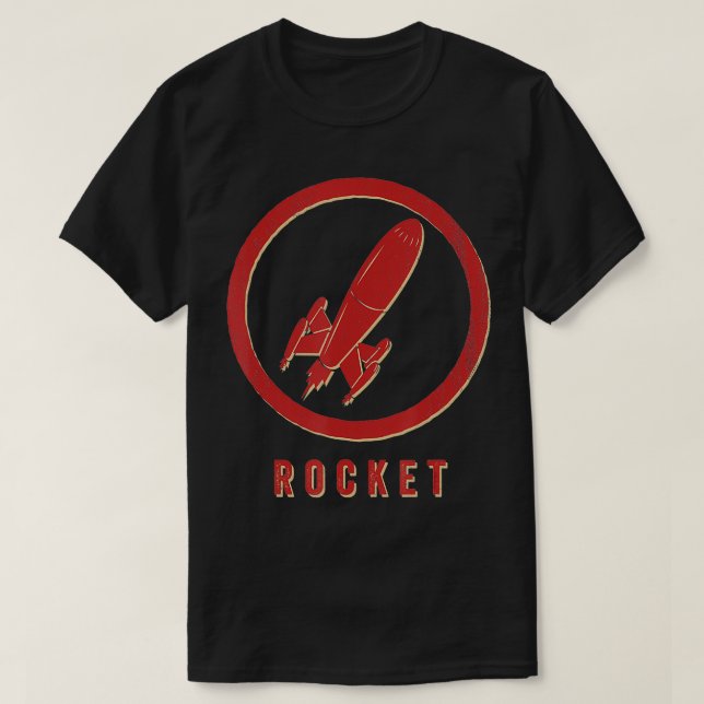 Camiseta Vintage Rocket Retro (Frente do Design)