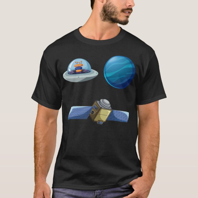 Camiseta Vintage Rocket Space Galaxy Pack (Frente)