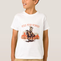 Vintage Rodeo Cowboy Segura Seus Cavalos Horseback