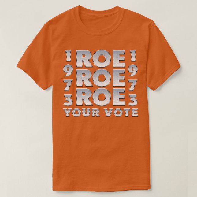 Camiseta Vintage Roe Roe Vote (Frente do Design)