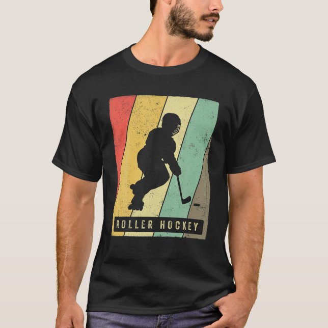 Camiseta Vintage Roller Hockey Poster (Frente)