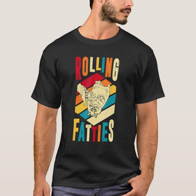 Camiseta Vintage Rolling Fatties Gato 1 (Frente)