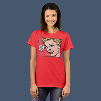 Camiseta Vintage Romance Comic Book Frame. rosa