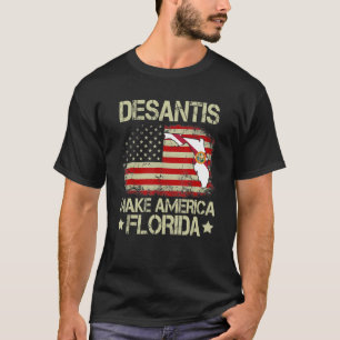 Camiseta Vintage Ron DeSantis 2024 Torna a América na Flóri
