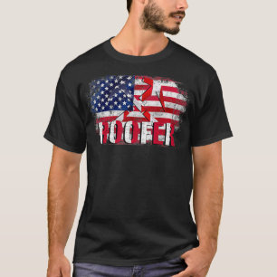 Camiseta Vintage Roofer Com Presente De Bandeira Americana