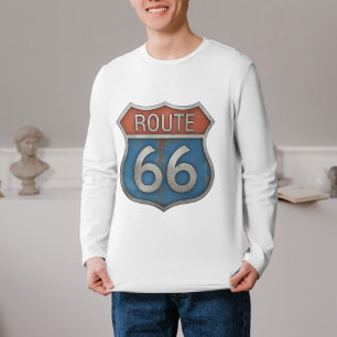 Camiseta Vintage Rota 66 Presente de Sinal de Es