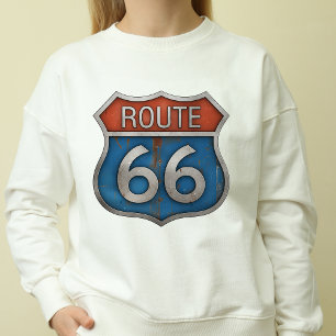 Camiseta Vintage Route 66 Presente de Placa de E