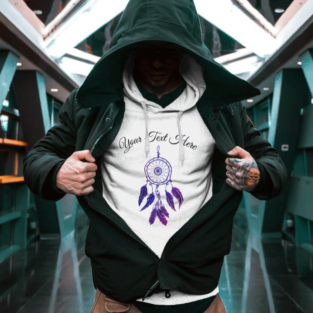 Camiseta Vintage roxo Dreamcatcher com citação positiva (Criador carregado)