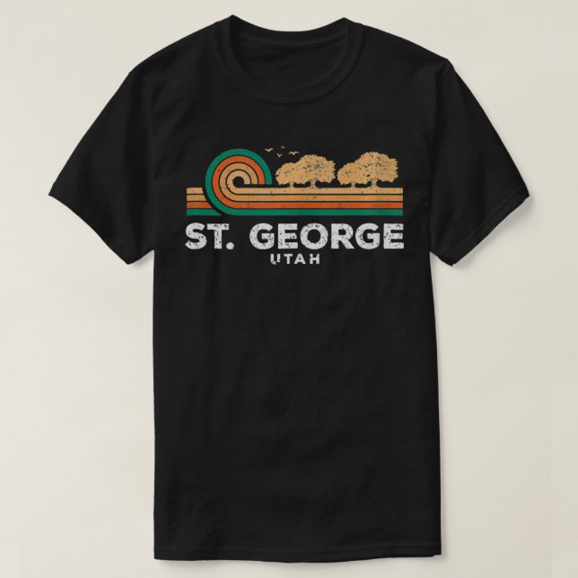 Camiseta Vintage Rua George Sunset Utah Souvenir (Frente do Design)
