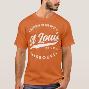 Camiseta Vintage Rua Louis Missouri Gateway para o oeste do