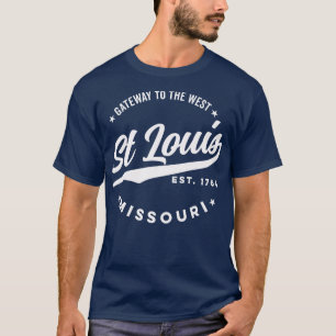 Camiseta Vintage Rua Louis Missouri Gateway para o oeste do