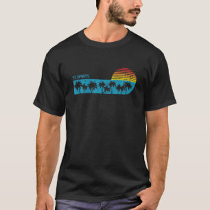 Camiseta Vintage Ruas Barts Beach Palm Trees Retro 70S Boys