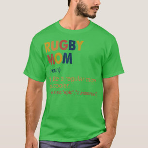Camiseta Vintage Rugby Mãe Definição Rugby Mãe Mãe para Mul