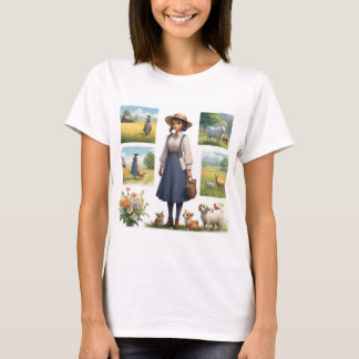 Camiseta Vintage Rural Life Art com Detalhes do Whimsismo