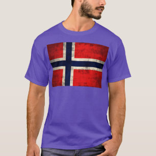 Camiseta Vintage Rustic Flag Da Noruega Norge Norueguesa