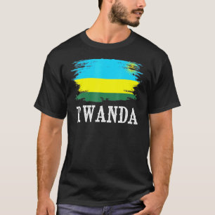 Camiseta Vintage Rwanda Flag I Love Ruanda