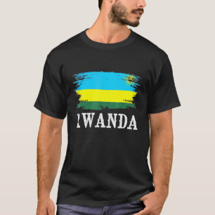 Camiseta Vintage Rwanda Flag I Love Ruanda