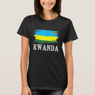Camiseta Vintage Rwanda Flag I Love Ruanda