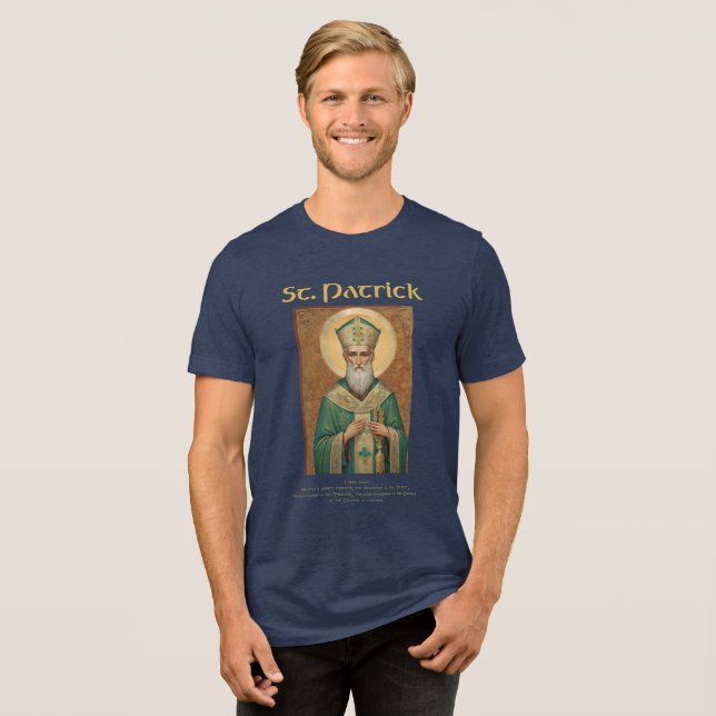 Camiseta Vintage Saint Patrick Irish Católico (Frente Completa)