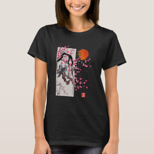 Camiseta Vintage Sakura Blossom, Cherry Scenery Japonês Gif
