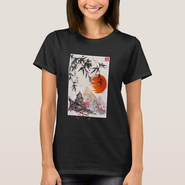 Camiseta Vintage Sakura Cherry Blo (Frente)