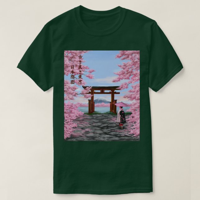 Camiseta Vintage Sakura Cherry Blossom1360 (Frente do Design)