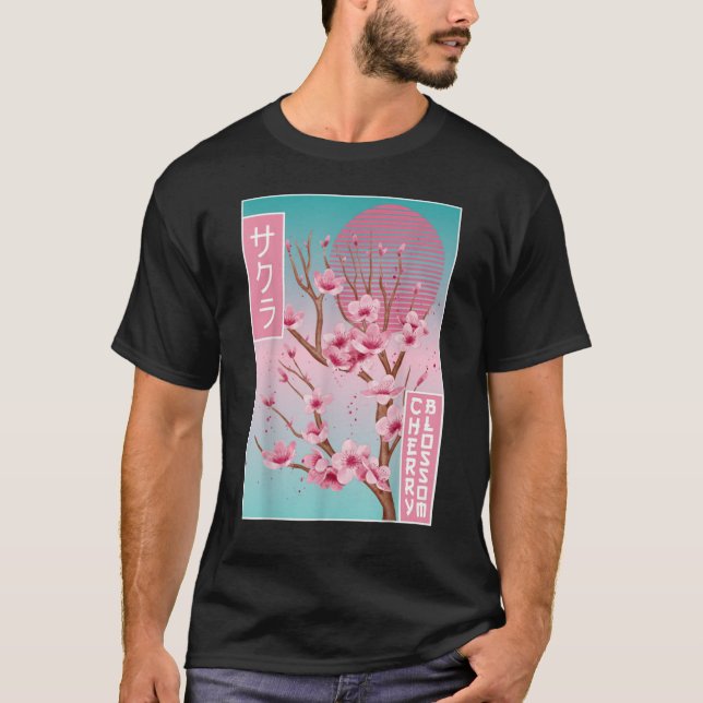 Camiseta Vintage Sakura Cherry Blossom Japanese (Frente)