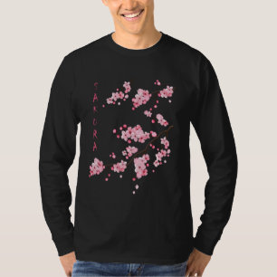Camiseta Vintage Sakura Cherry Blossom Japonês Gráfico A