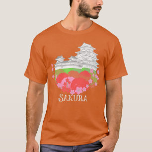Camiseta Vintage Sakura Cherry Blossom, Templo Japonês